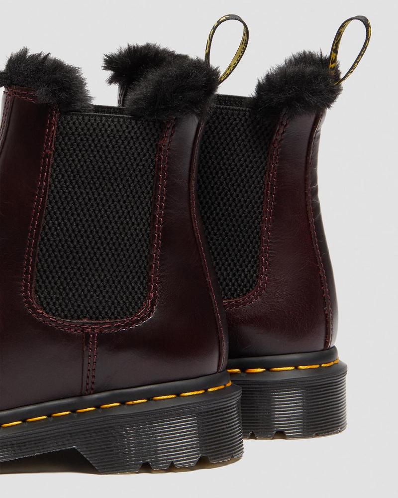 Dr Martens 2976 Leonore Faux Fur Gevoerde Laarsjes Dames Bordeaux | NL 658TCE